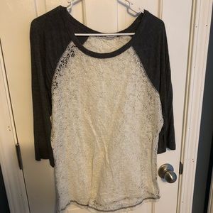 Maurices lace baseball tee